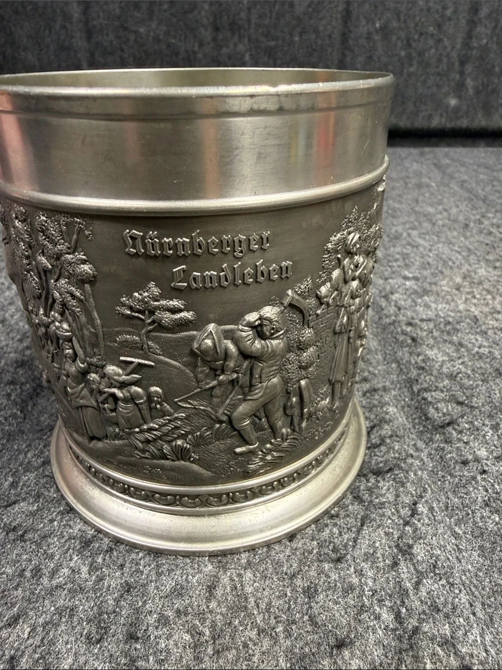 Pewter-Style Decorative Planter in Silver